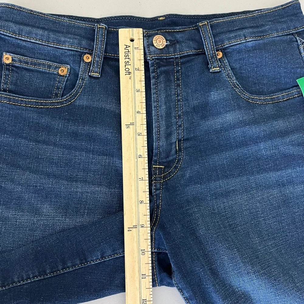 Gap 5 Inch Girlfriend Short Mid Rise Dark Wash Denim Jeans 28 6 Tall 570611-00-1